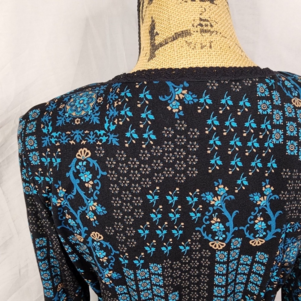 Vtg Y2K‎ INC International Concepts Size MP Whimsigoth Goth Mesh Babydoll Blouse - Picture 9 of 12